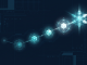 Six connected luminous nodes illustrating progressive AI capabilities
